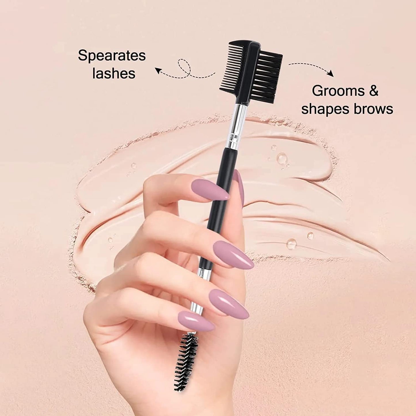 3pcs 3 Head Eyebrow Eyelash Shaper Eyelash Comb Double Head Brush Makeup Grooming Tool Cosmetic with 3 Different Spoolie Brushes for Separating Beauty & Personal Care MUIIGOOD