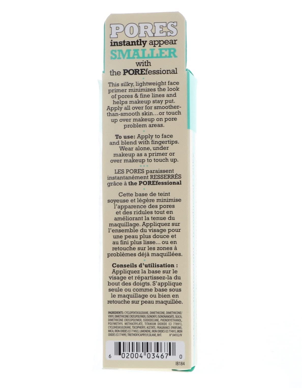 Benefit Cosmetics POREfessional Pro Balm Face Primer Pore Minimizer .75 Ounce Beauty & Personal Care Benefit