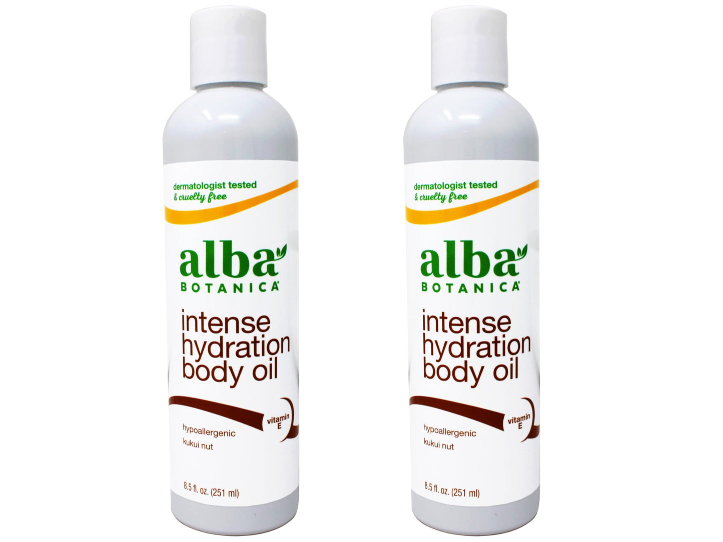 Alba Botanica Intense Hydration Body Oil, with Kukui Nut and Vitamin E, 8.5 FL OZ - 2 Pack Beauty & Personal Care Alba Botanica
