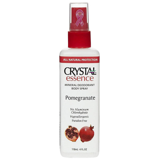 Crystal Essence Mineral Deodorant Body Spray, Pomegranate 4 oz (Pack of 5) Beauty and Personal Care Crystal Essence