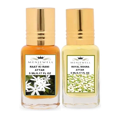 SENTA Raat Ki Rani and Mogra Attar Combo for Men & Women (Pack of 2) 5ml Beauty & Personal Care SENTA