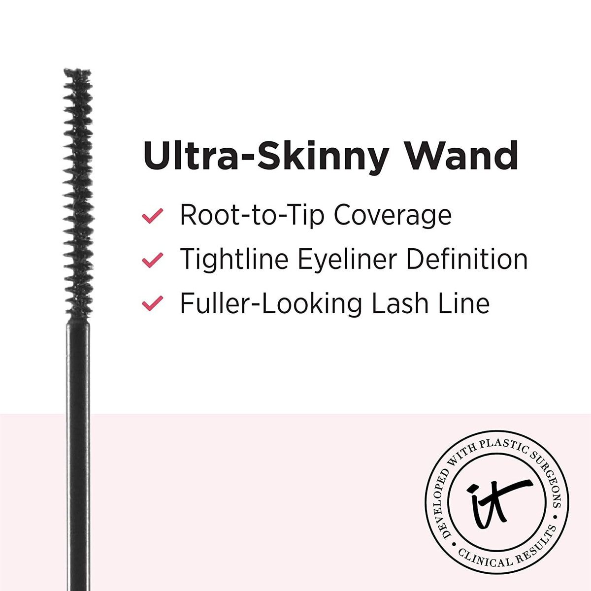 IT Cosmetics Tightline 3-In-1 Lash Primer, Eyeliner & Black Mascara - Lengthens & Conditions Lashes - Ultra-Skinny Wand - Infused With Collagen Beauty & Personal Care IT Cosmetics