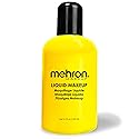 Mehron Makeup Liquid Makeup | Face Paint and Body Paint Perfect for Halloween, Cosplay I Air Brush Compatible 4.5 oz (133 ml) (Yellow) Beauty & Personal Care Mehron