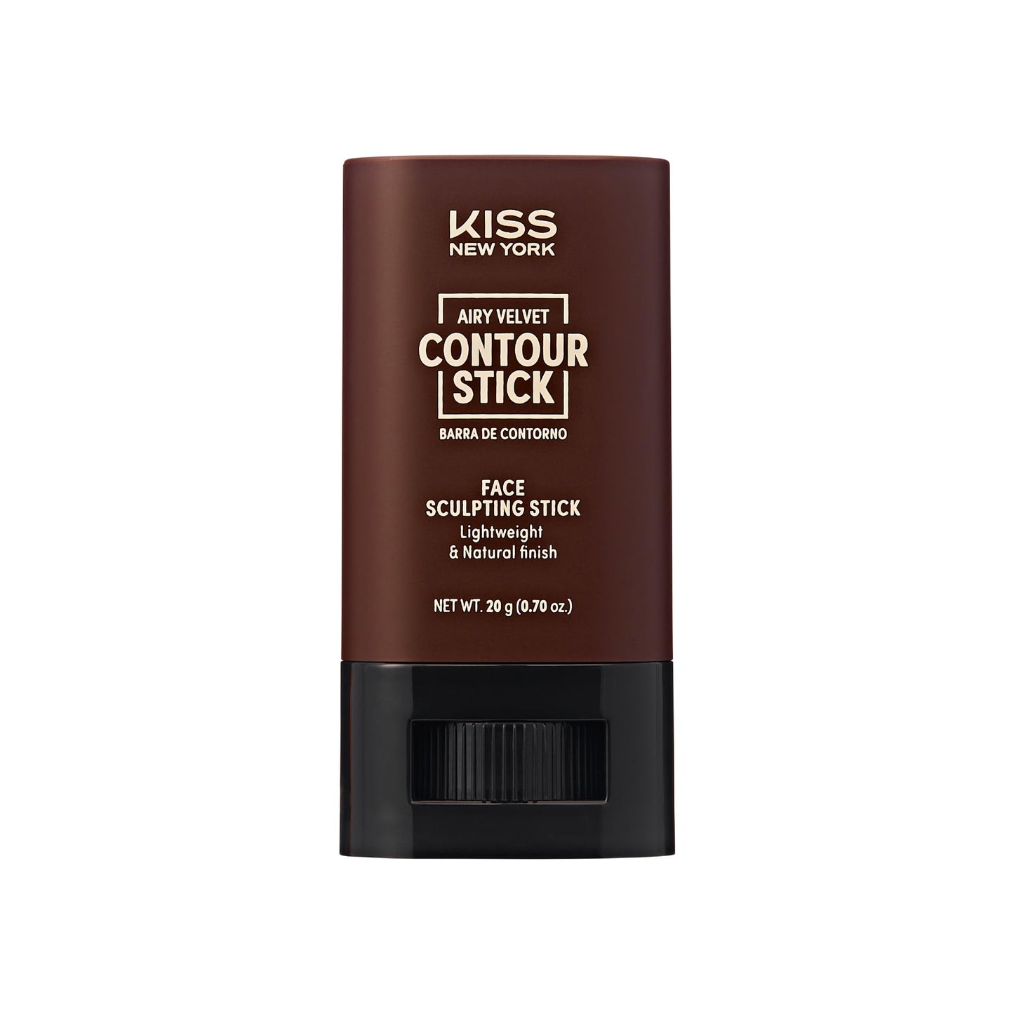 Kiss New York Airy Velvet Contour Stick, Cool Toned Face Sculpting Cream Makeup, Buildable with Lightweight Natural Finish, Hyaluronic Acid & Green Beauty & Personal Care Kiss