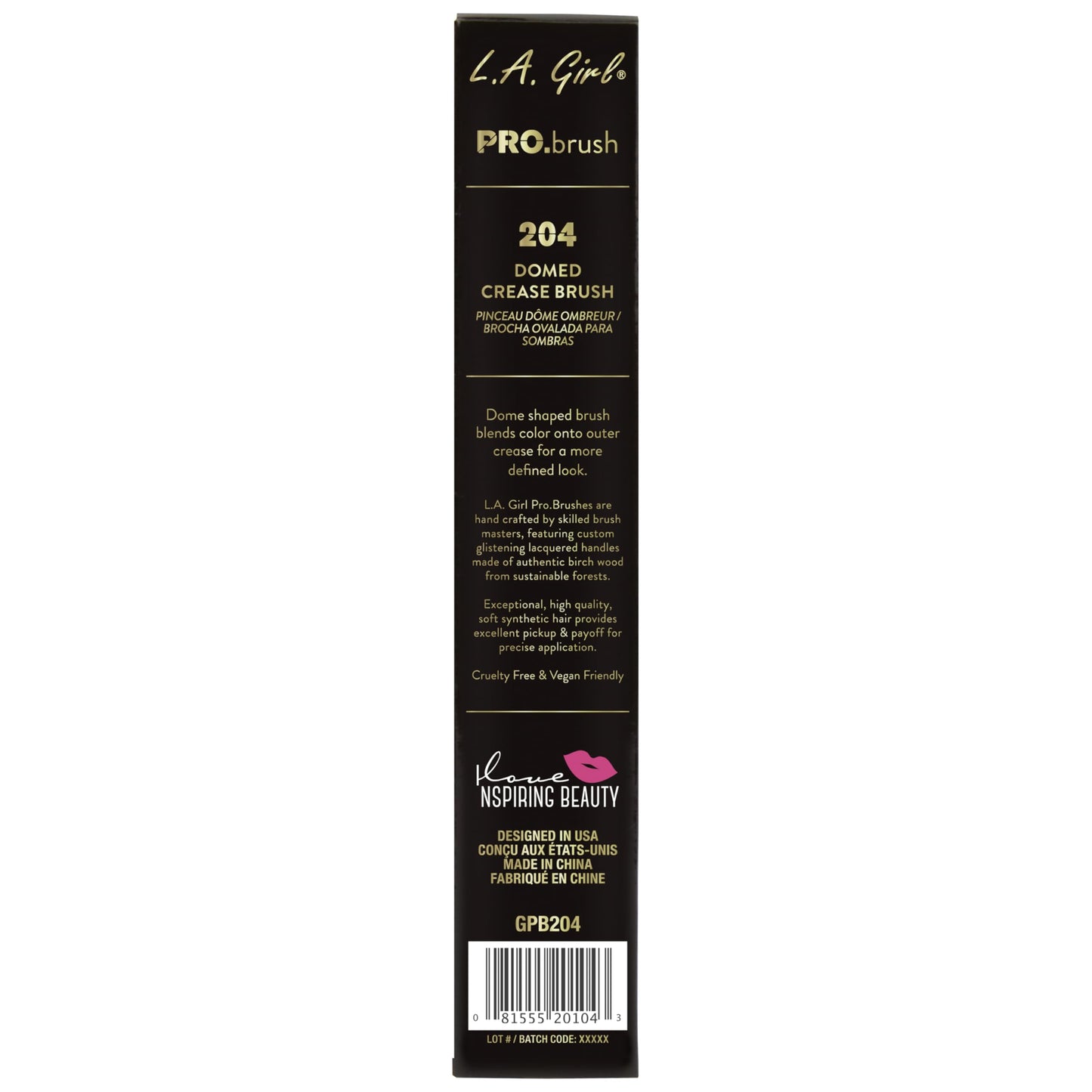 L.A. Girl Pro Cosmetic Brush, Domed Crease, 1 Pound Beauty & Personal Care L.A. Girl