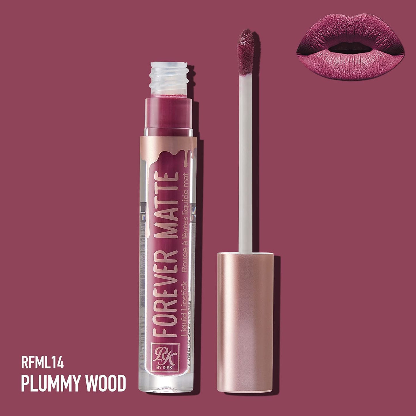 Ruby Kisses Forever Matte Liquid Lipstick - RFML14 (Plummy Mood) Beauty & Personal Care Ruby Kisses