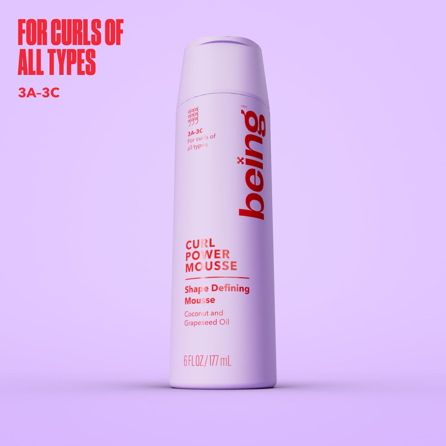 being CURL POWER MOUSSE Curl Defining Foam with Coconut and Grapeseed Oil 6 OZ(Pack of 2) Beauty & Personal Care BEING INC