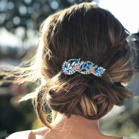 Yheakne Crystal Wedding Hair Clip Barrette Bridal Rhinestone Hair Clip Comb Wedding Headpieces Bride Hair Barrette Headwear Wedding Hair Accessories Beauty & Personal Care Yheakne