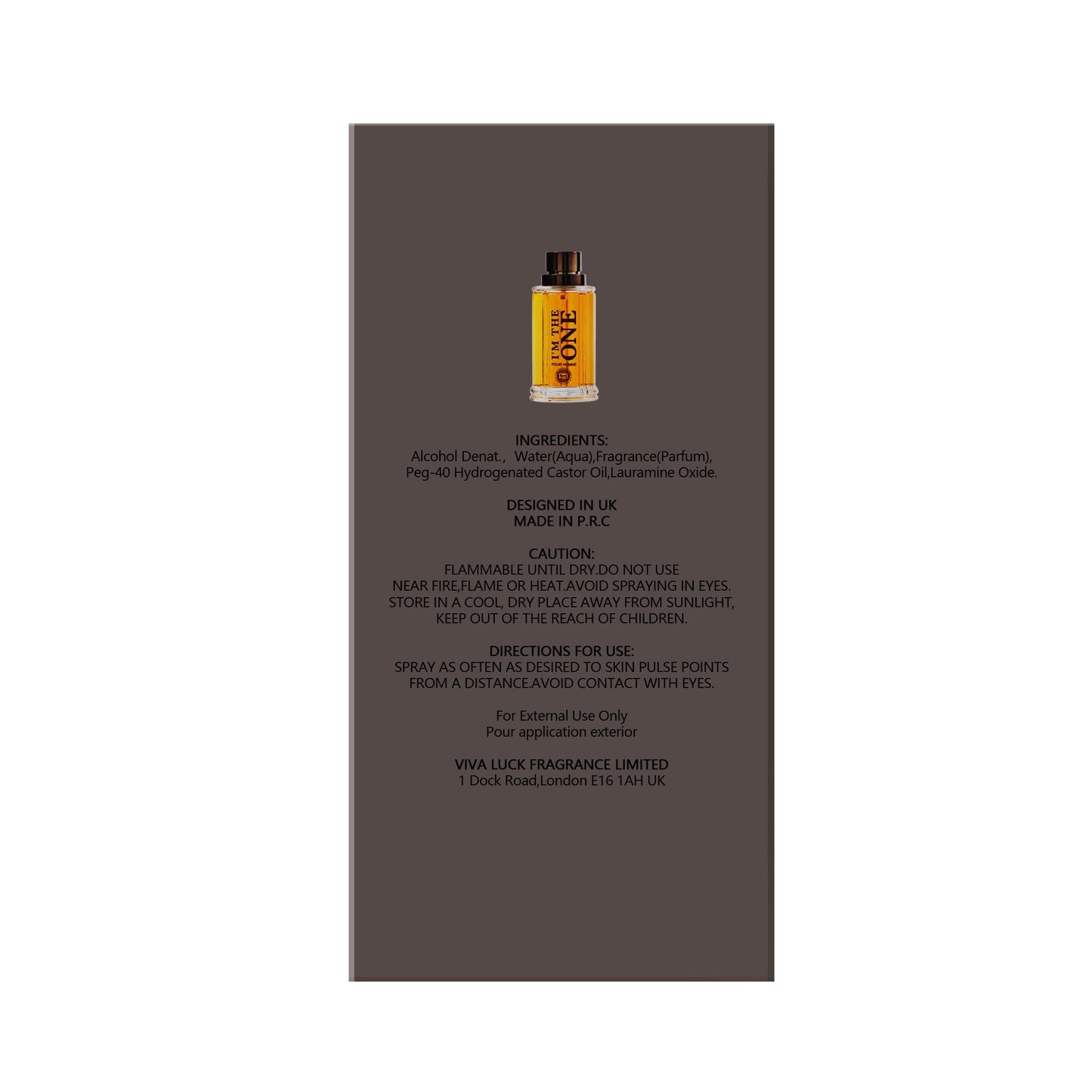 Hybrid & Company I'm The One Pour Homme For Men Eau De Parfum Vaporisateur Natural Spray 3.4 Fl Oz Beauty & Personal Care Hybrid & Company