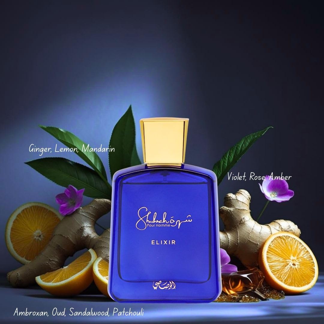 RASASI Shuhrah Elixir Pour Homme Eau de Parfum Spray 90ml (3.0 Oz) | Long-Lasting Woody Spicy Cologne | Signature Scent for Men Beauty & Personal Care RASASI