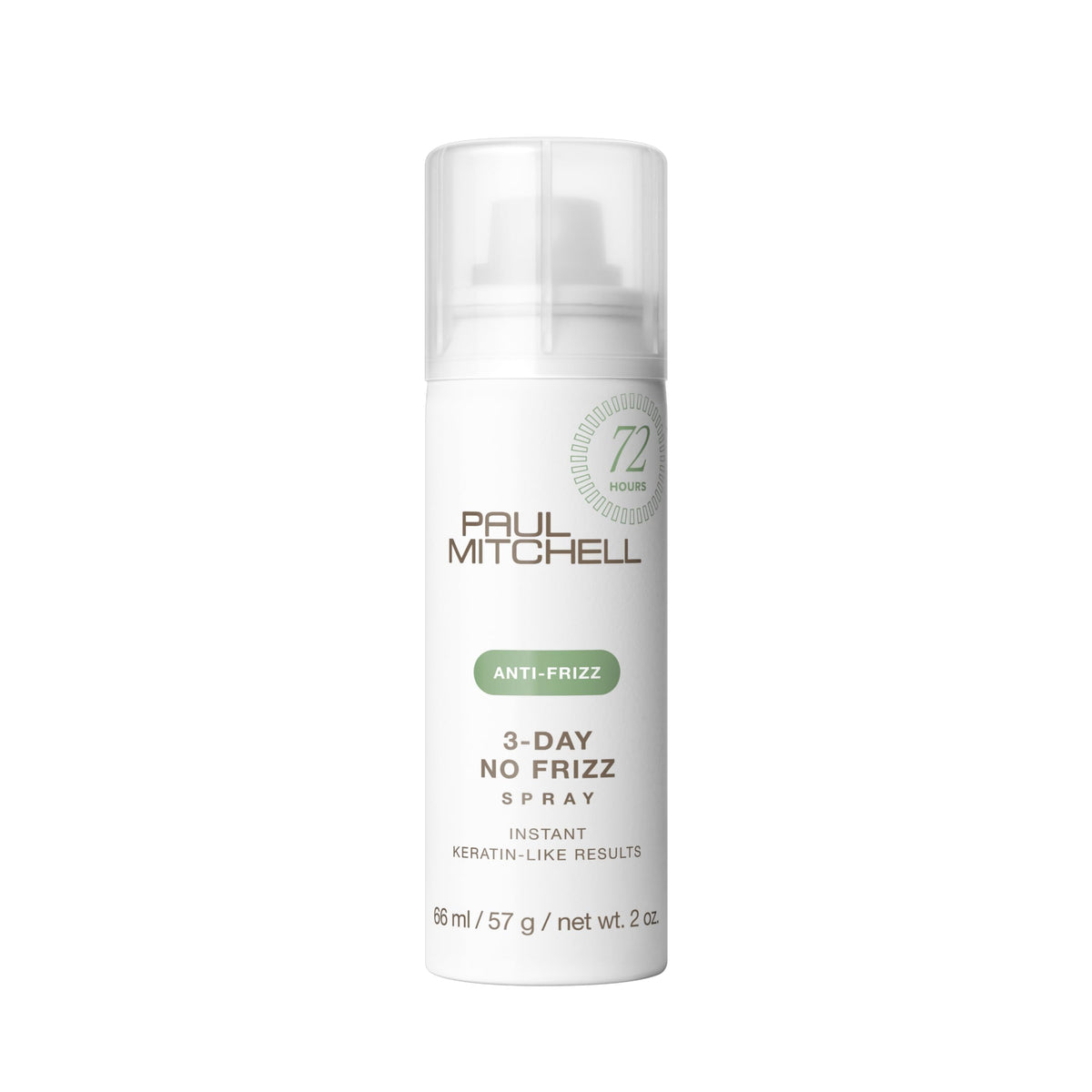 Paul Mitchell 3-Day No Frizz Spray, Instant Keratin-Like Smoothing + Shine, Heat Protectant, For All Hair Types, Especially Frizz-Prone Hair, 2 oz