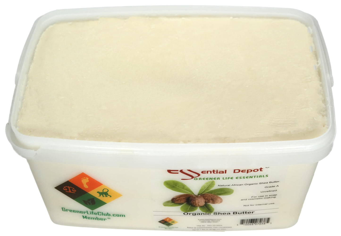 Essential Depot Shea Butter - Grade A - Unrefined - 7 lbs - Greener Life Club Box Beauty & Personal Care Essential Depot