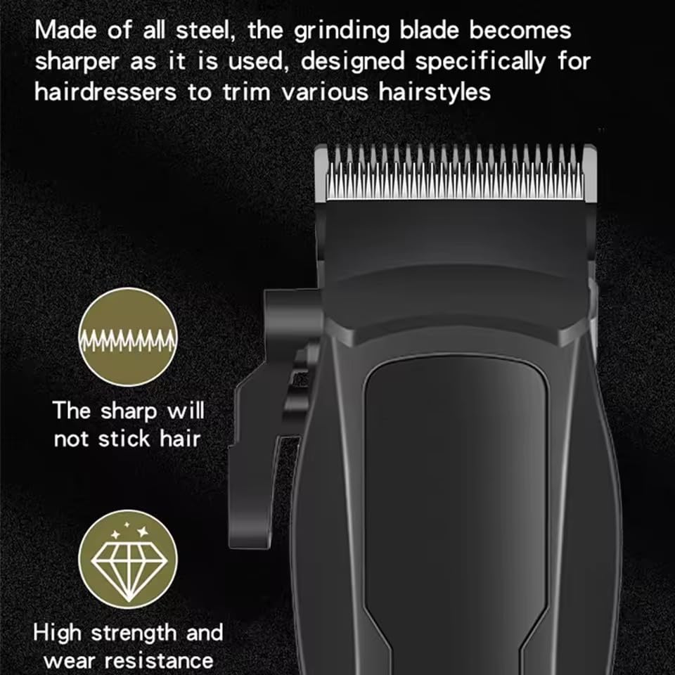 Professional Hair Clippers for Men, Cordless Barber Clippers and Trimmer Set with LCD Digital Display and 8 Limit Combs, Hair Cutting Grooming Beauty and Personal Care QDKVTNDJZ