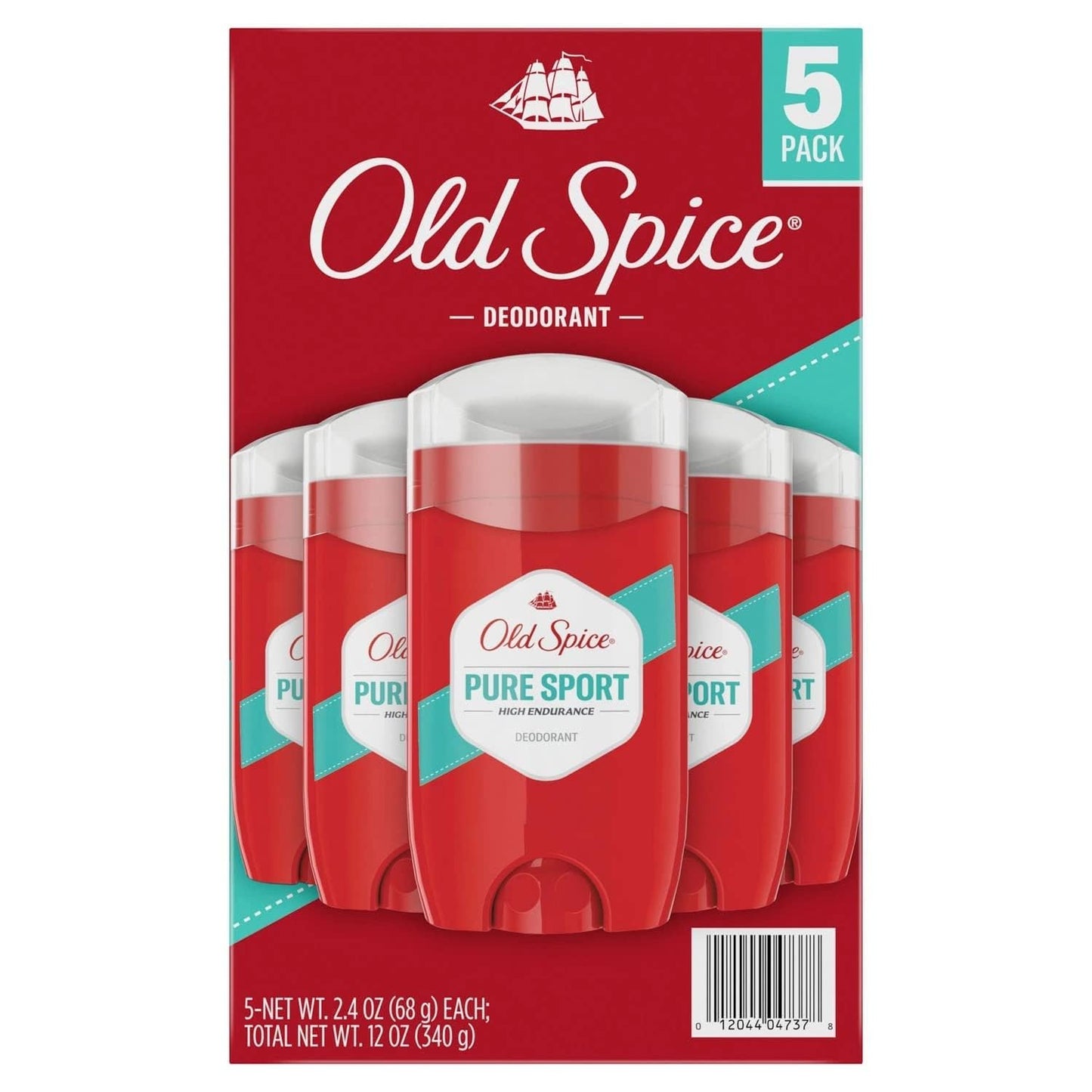Old Spice Pure Sport Deodorant, 2.4 Ounce (Pack of 5) Beauty & Personal Care Old Spice