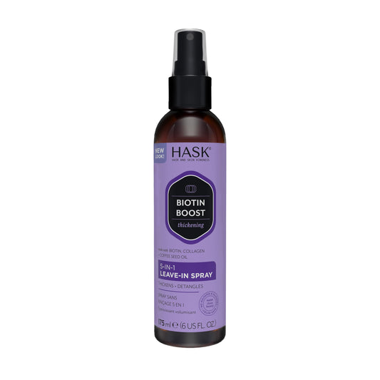HASK Thickening BIOTIN 5-in-1 Leave In Conditioner Spray for all hair types, color safe, gluten free, sulfate free, paraben free - 6 Fl Oz Beauty & Personal Care HASK