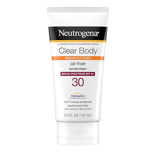 Neutrogena Clear Body Breakout-Free Liquid Sunscreen Lotion for Acne-Prone Skin, Oil-Free Sunscreen, Broad Spectrum SPF 30, Oxybenzone-Free Beauty & Personal Care Neutrogena