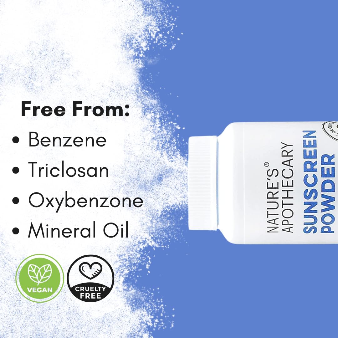 All-Natural, Benzene Free, Non Nano Zinc Oxide Sunscreen Powder SPF 30 - Water & Sweat Resistant, Reef & River Friendly, Hypoallergenic Beauty & Personal Care NATURE'S APOTHECARY