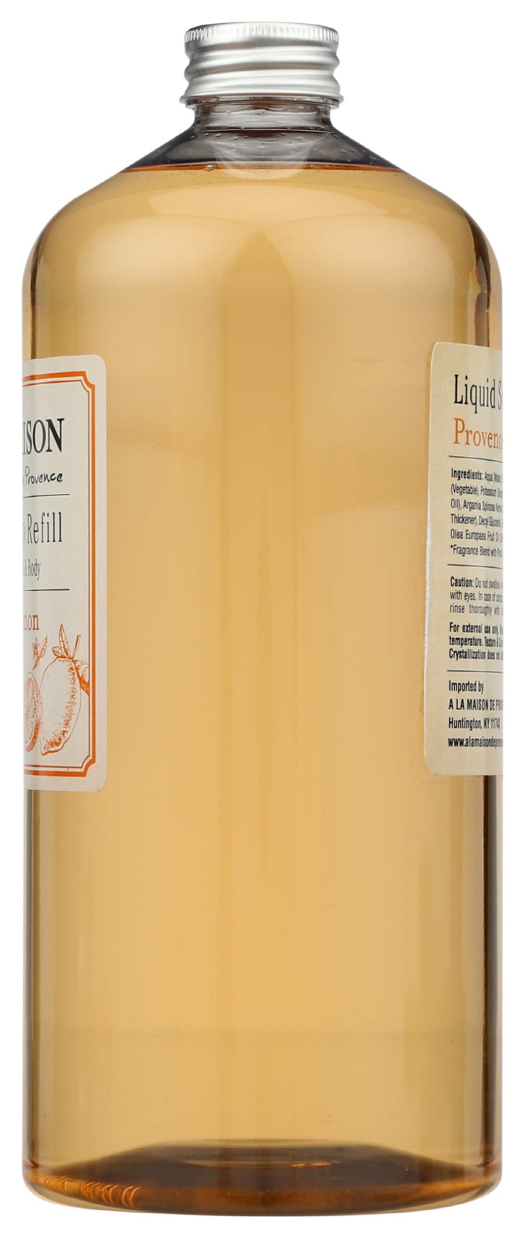 A LA MAISON Provence Lemon Liquid Hand Soap 33.8 Fl Oz Refill Bottle - Natural Hand Wash Made with Essential Oils - Biodegradable, Plant-Based, Vegan Beauty & Personal Care A LA MAISON