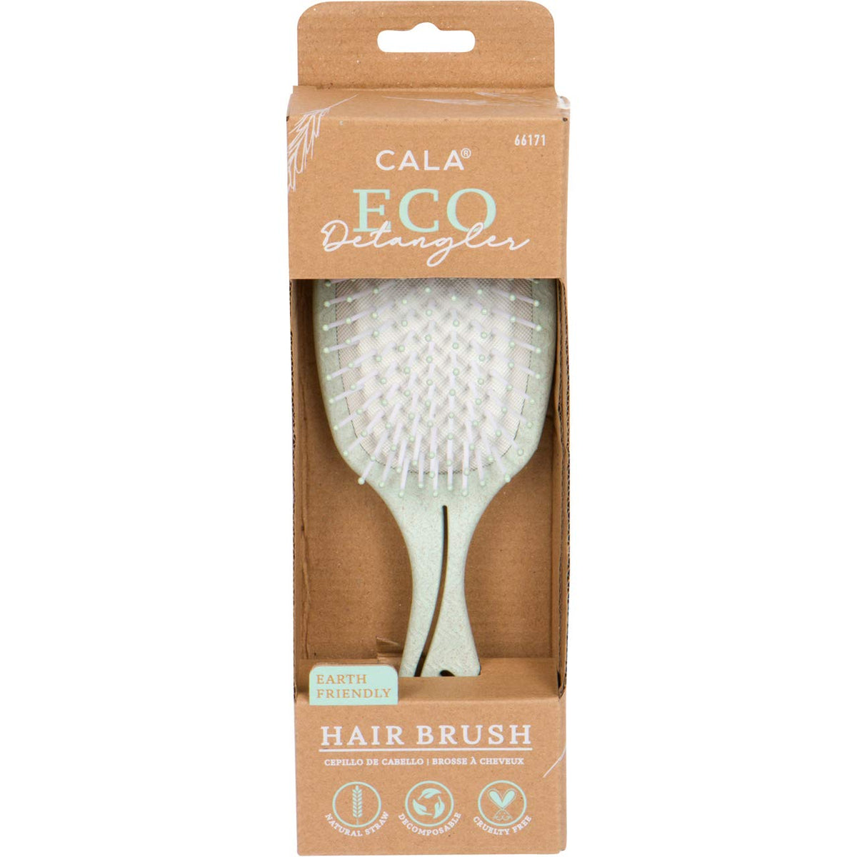 ECO DETANGLER PADDLE BRUSH: SAGE
