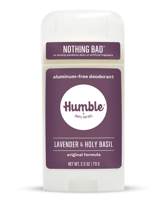 Humble Aluminum-Free Deodorant for Women & Men, Lavender & Holy Basil - Clean & Fresh Natural Deodorant Stick with Essential Oils for Long-Lasting Beauty and Personal Care HUMBLE SIMPLE AND TRUE.