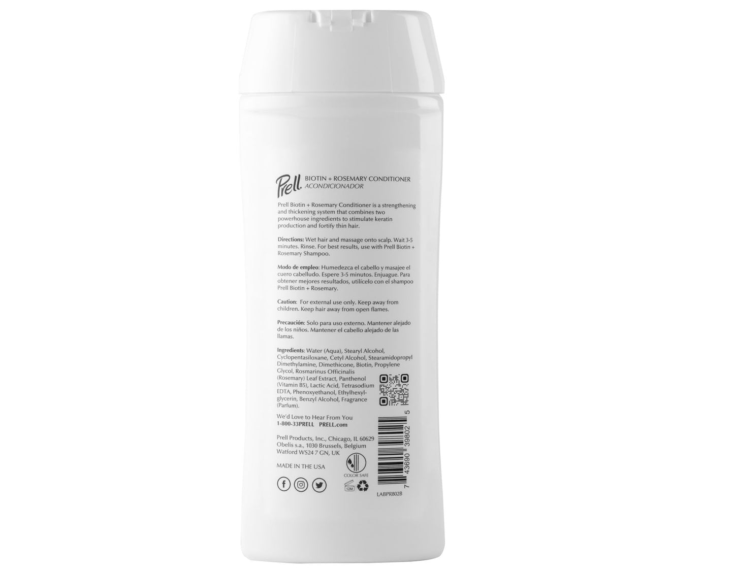 Prell Biotin & Rosemary Shampoo + Conditioner Set - Strengthens, Thickens & Revives Fine or Damaged Hair | Color-Safe Formula | 13.5 fl oz Beauty & Personal Care Prell