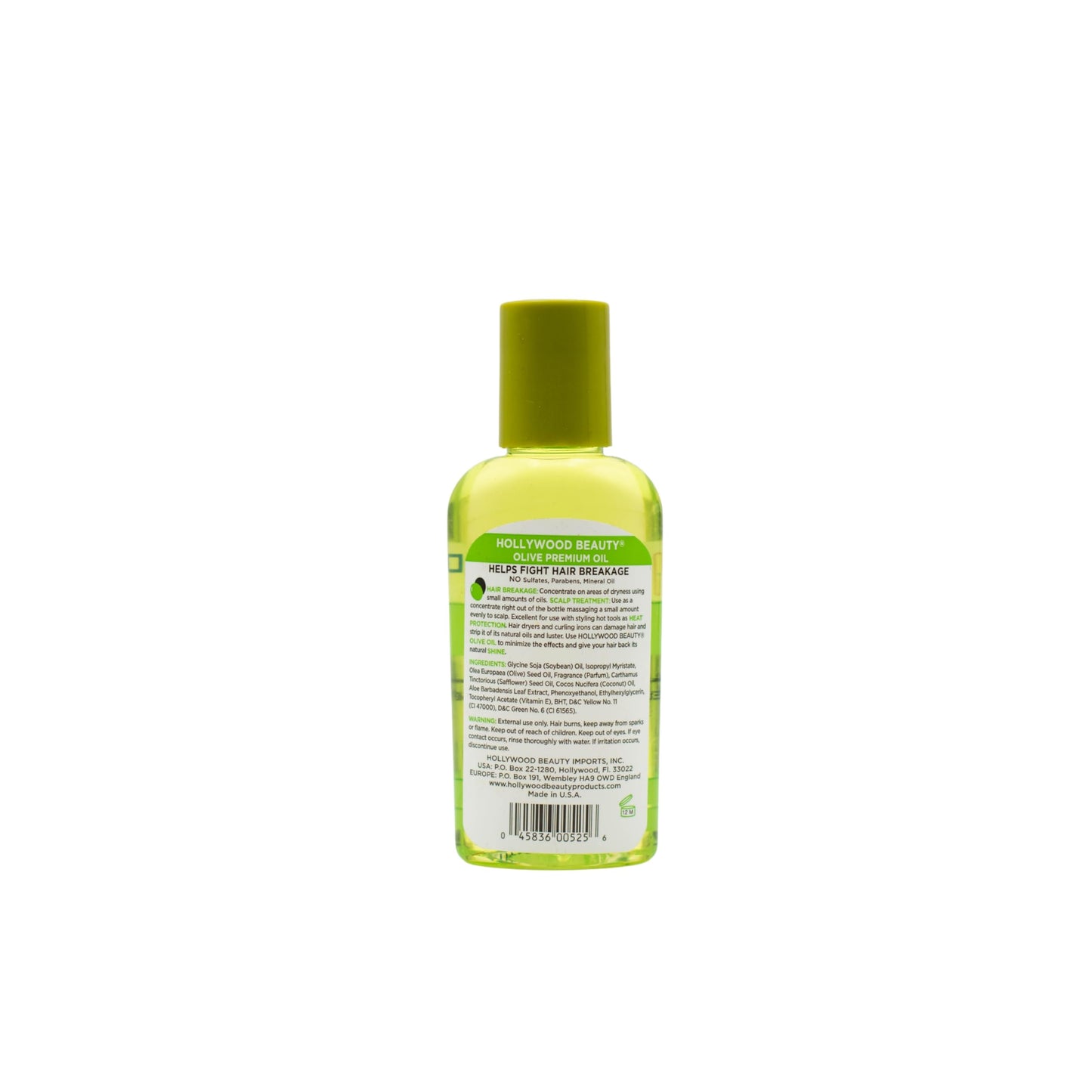 Hollywood Beauty Olive Hair Oil, 2 oz - Fights Hair Breakage, Adds Shine, Heat Protection, Moisturizes Hair & Skin, Antioxidant-Rich Beauty & Personal Care Hollywood Beauty