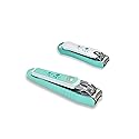 PAFASON Ultra Sharp Nail Clipper Set, 2 Pack Fingernail and Toenail Trimmer Cutter, Stainless Steel, Curved Blade, Sturdy, Nail Catcher, Nail Files Beauty & Personal Care Pafason