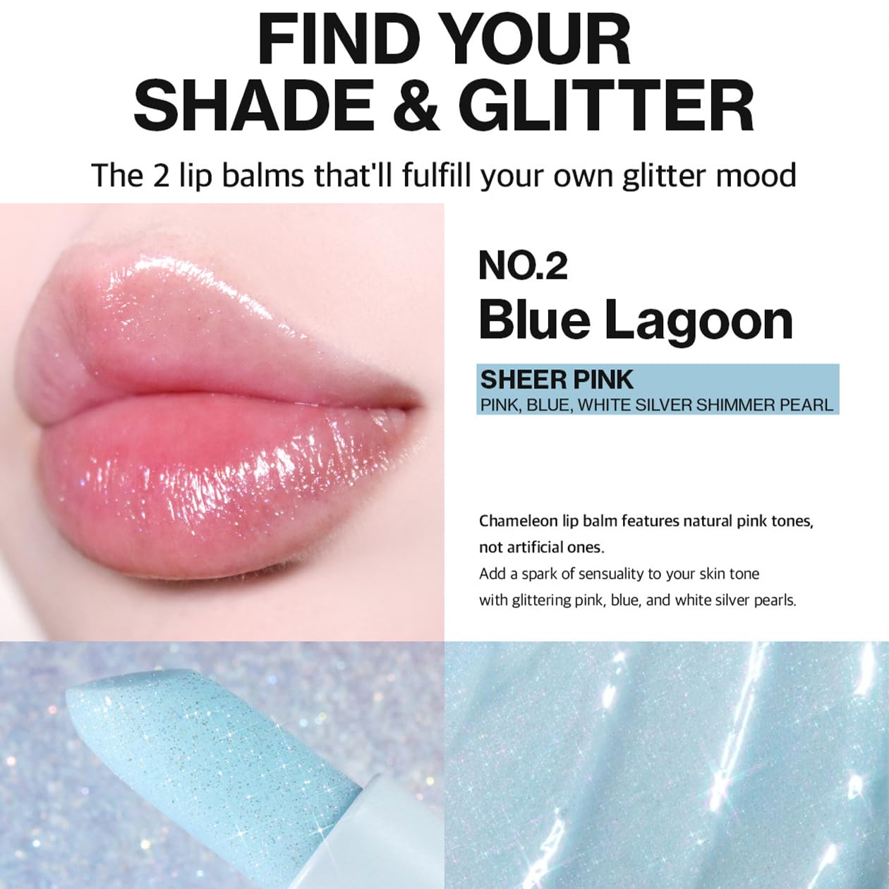 [UNLEASHIA] Glacier Vegan Lip Balm (NO.2 BLUE LAGOON) Beauty and Personal Care UNLEASHIA