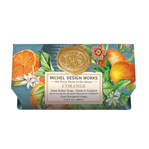 Michel Design Works Soap Bar, L'Orange Large, Beautiful Design, Triple-milled Beauty & Personal Care Michel Design Works