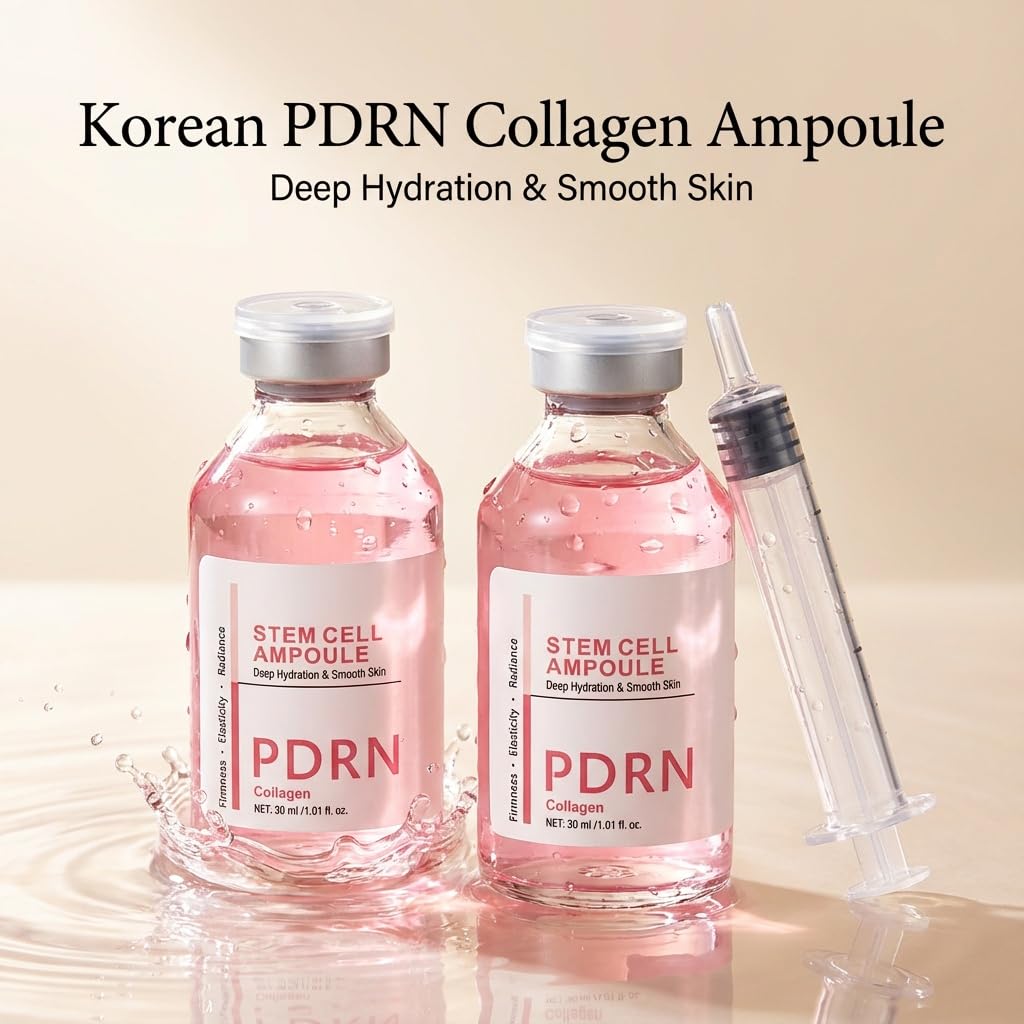2PCS 30ml Salmon-DNA PDRN Collagen Stem Cell Microneedling Serum Ampoule Mask Face Beauty & Personal Care Luvee