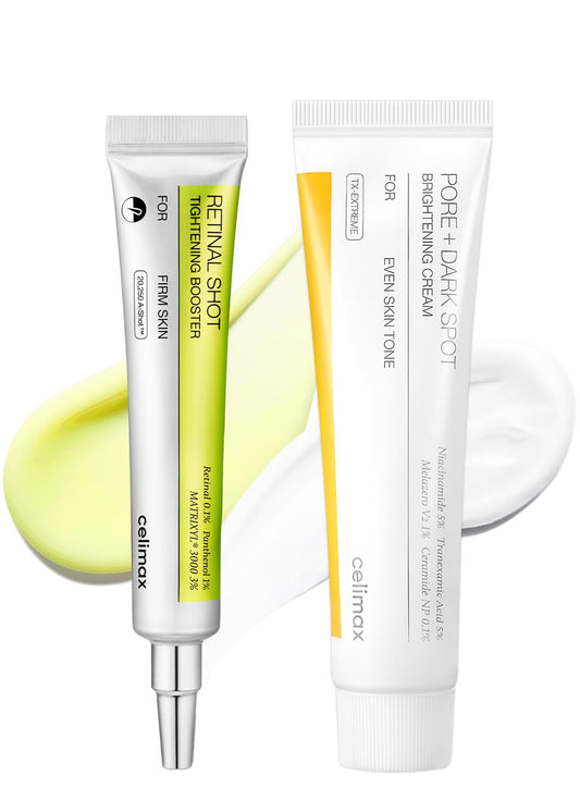 celimax The Vita Retinal Booster + Pore Dark Spot Cream | Anti-aging Gift Duo, Retinal, Niacinamide, Tranexamic Acid, TXA Cream, Pore Minimizer Beauty and Personal Care celimax Default Title