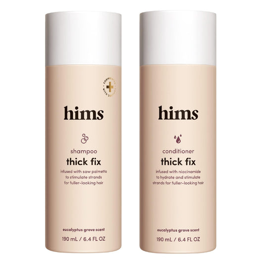 hims Thick Fix Shampoo & Conditioner Set - Saw Palmetto for Healthy Hair Growth & Thickening - Scalp Cleansing - Vegan, Sulfate-Free & Cruelty-Free Beauty & Personal Care HIMS & HERS
