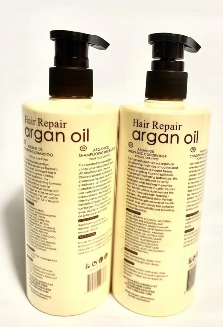 Alpha New York Moroccan Argan Oil Shampoo and Conditioner Set, 16.9 fl oz, Hydrating Hair Care Beauty & Personal Care ALPHA NEW YORK