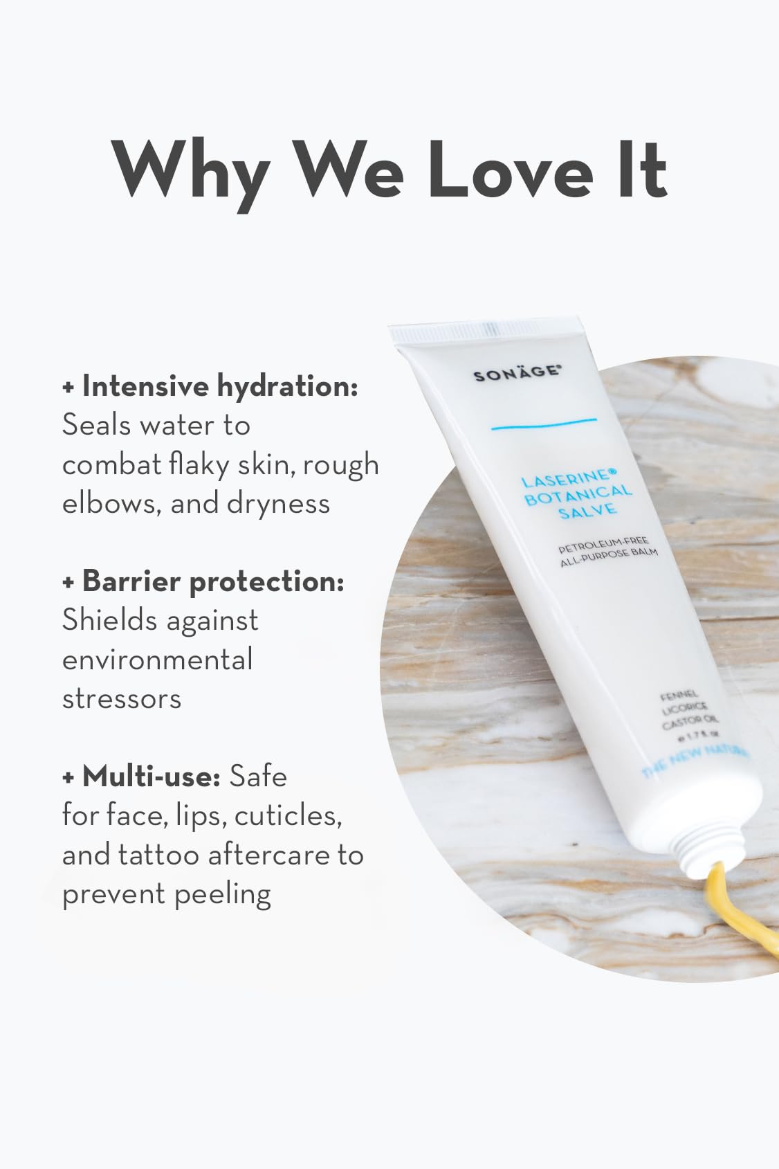 SONAGE Laserine Botanical Salve | Relief for Dry, Chapped Skin | Multipurpose Vegan Petroleum Alternative Balm Beauty & Personal Care SONAGE