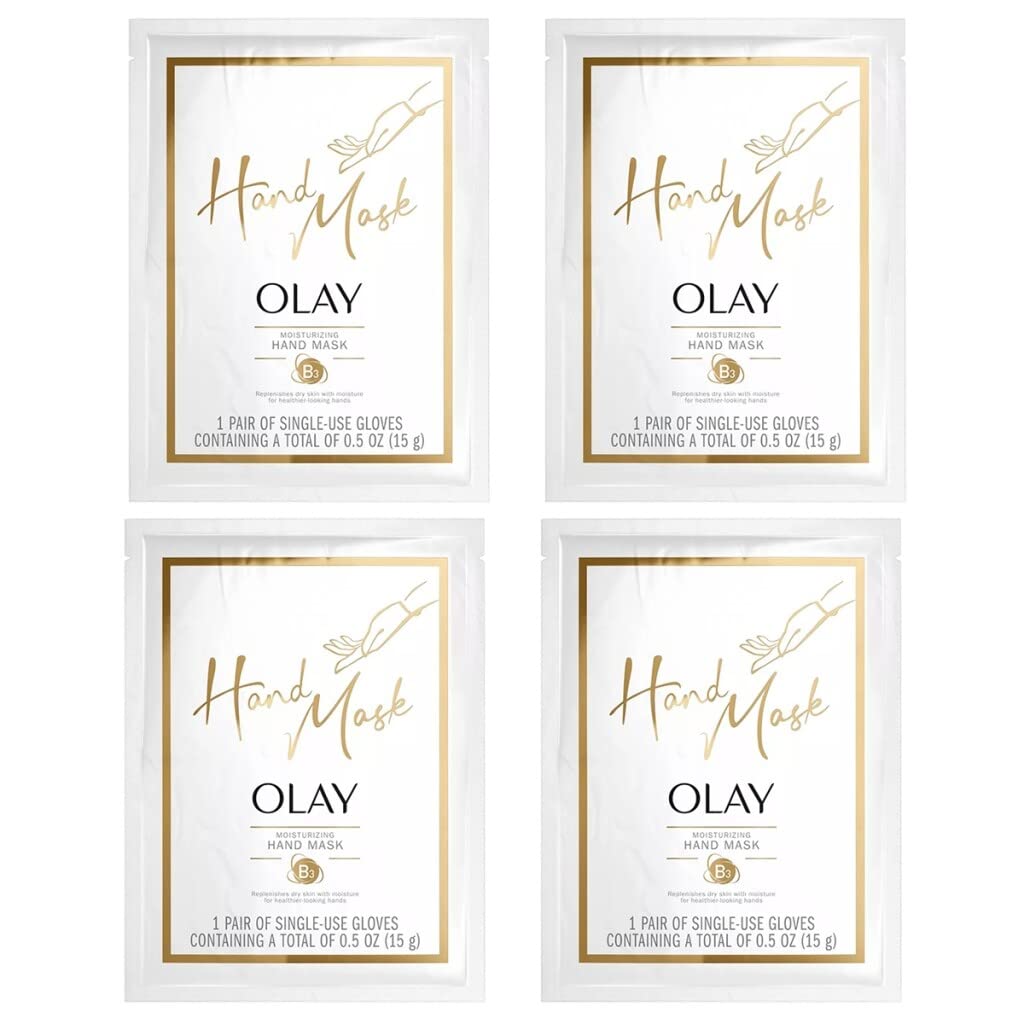 Olay Moisturizing Hand Mask Gloves (Pack of 4) Beauty & Personal Care Olay