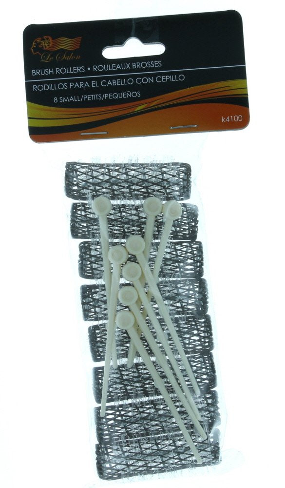 16 BRUSH ROLLERS & PINS Small Mini Hair Curlers Bristles 2" x 1/2" Kids Pageants (2 packs) Beauty & Personal Care Le Salon