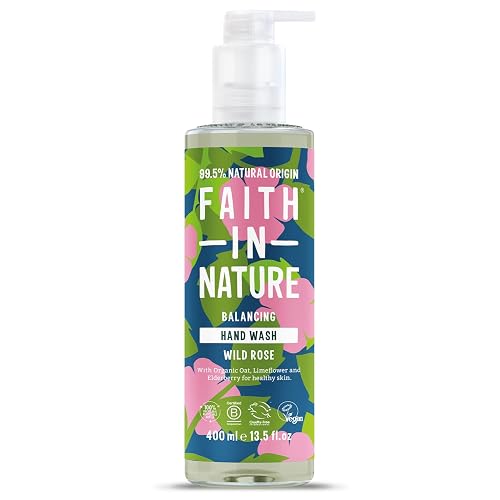 FAITH IN NATURE Natural Wild Rose Liquid Hand Wash, Balancing, Vegan and Cruelty Free, No SLS or Parabens, 400 ml Beauty & Personal Care FAITH IN NATURE