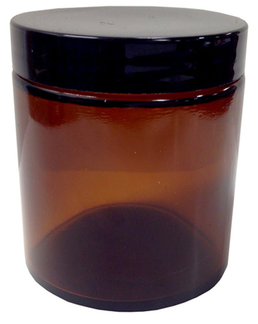 4 Ounce Amber Glass Straight Sided Pressure Sensitive Jar [1 Pack] Beauty & Personal Care Product Hut