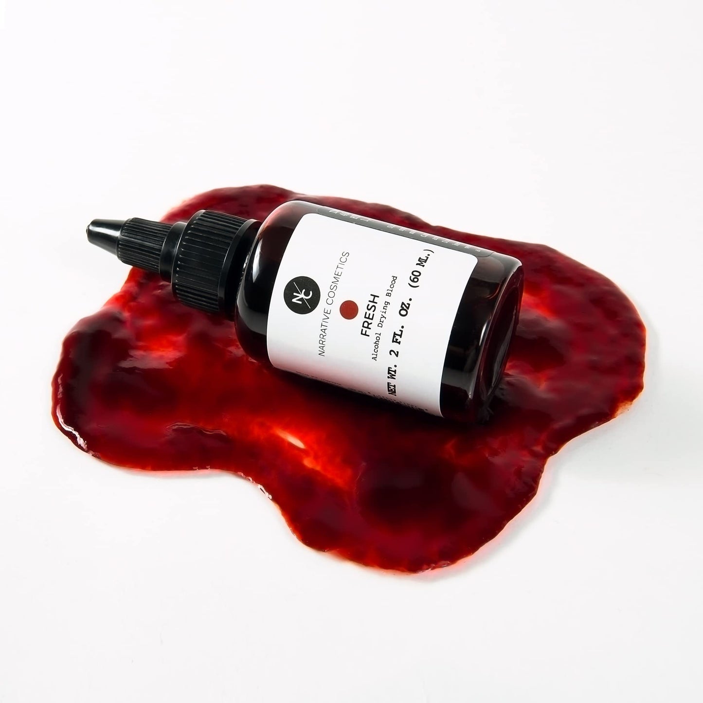 Narrative Cosmetics Alcohol Drying Blood - 2 fl oz | Dries to Touch, Keeps Wet Glossy Look | Won't Transfer or Smudge | SFX Wounds, Scabs, Gore | Beauty & Personal Care Narrative Cosmetics