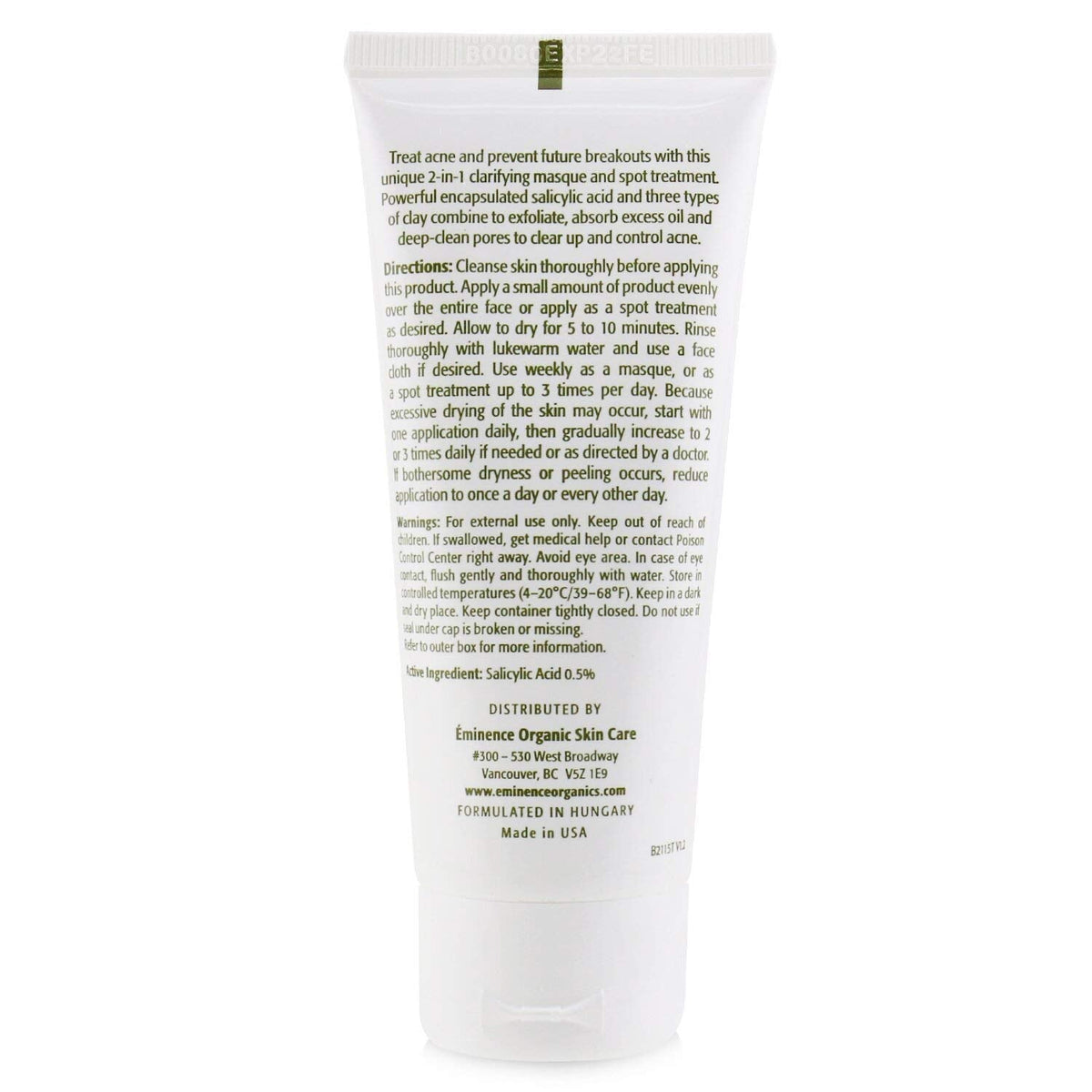Eminence Organic Skincare Acne Advanced Clarifying Masque, 2 Fl Oz Beauty & Personal Care Eminence