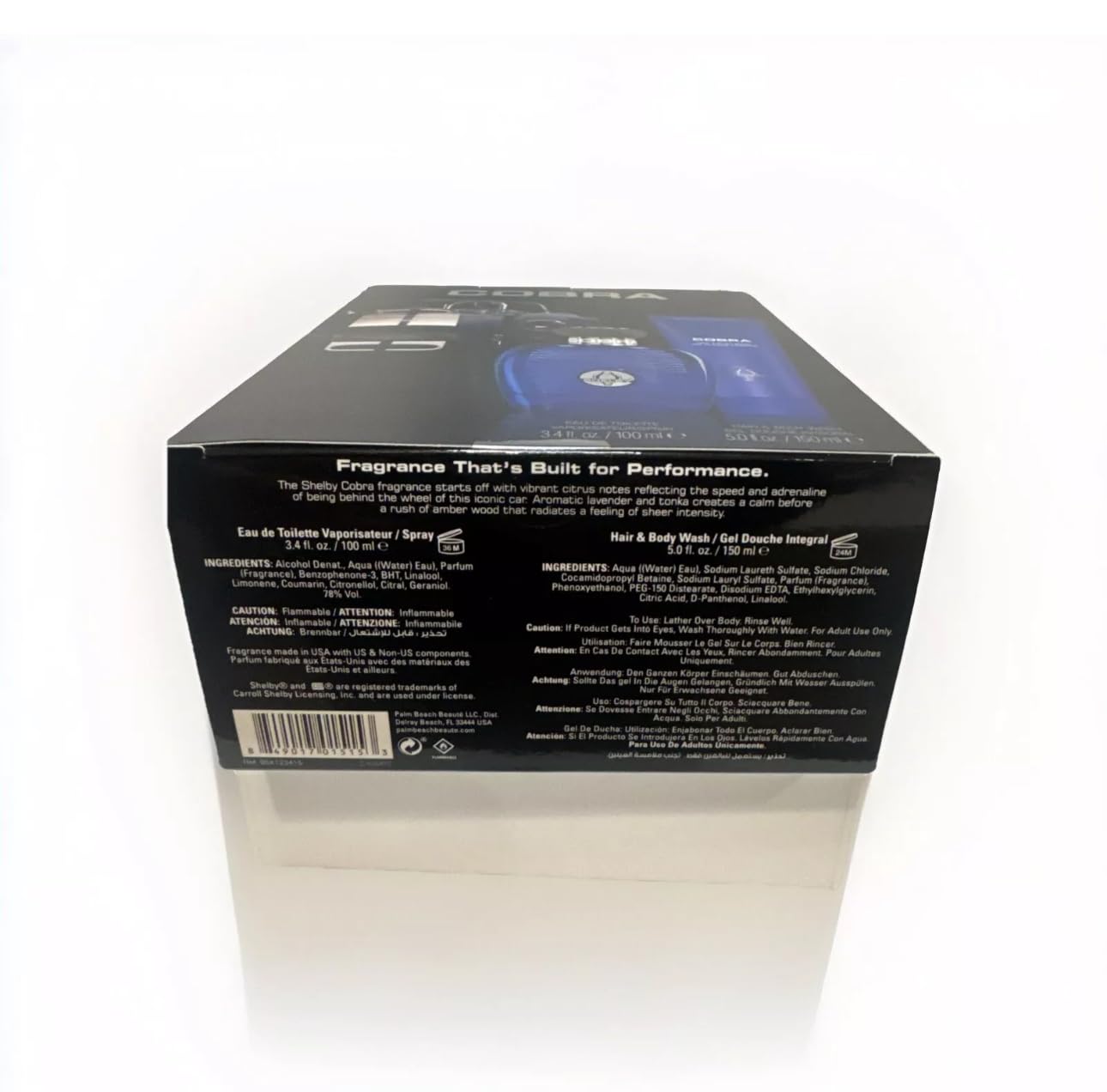 Cobra Blue M 2pc, 3.4oz EDT + 5.0oz HBW Beauty & Personal Care Shelby Cobra