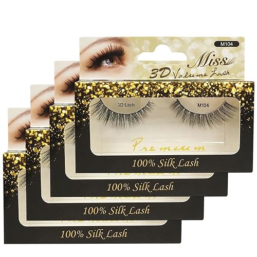 "4 Pairs" Miss Lashes 3D Volume lash M104 Beauty & Personal Care Miss Lash