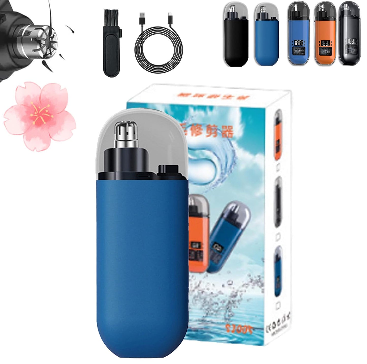 Hyxowgt Brillanten Portable Nose Hair Trimmer, 2 in 1 Ear and Nose Hair Trimmer Clipper for Men, USB Rechargeable Electric NoseHair Trimmers Remover Beauty and Personal Care Hyxowgt