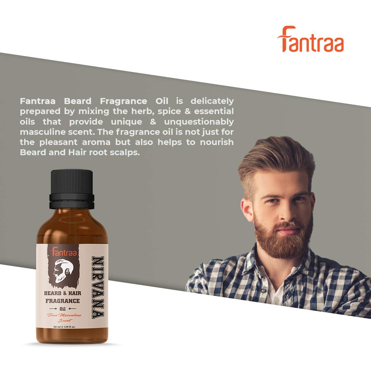 Fantraa Beard and Hair Fragrance Oil - 30 ml (Nirvana) Beauty and Personal Care Fantraa
