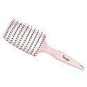 L'ANGE HAIR Siena Wide Curved Vented Hair Brush | Detangle with Nylon Bristles Best for Tangles and Knots Ideal Men Women Brushes Airflow Blush Beauty & Personal Care L'ANGE HAIR