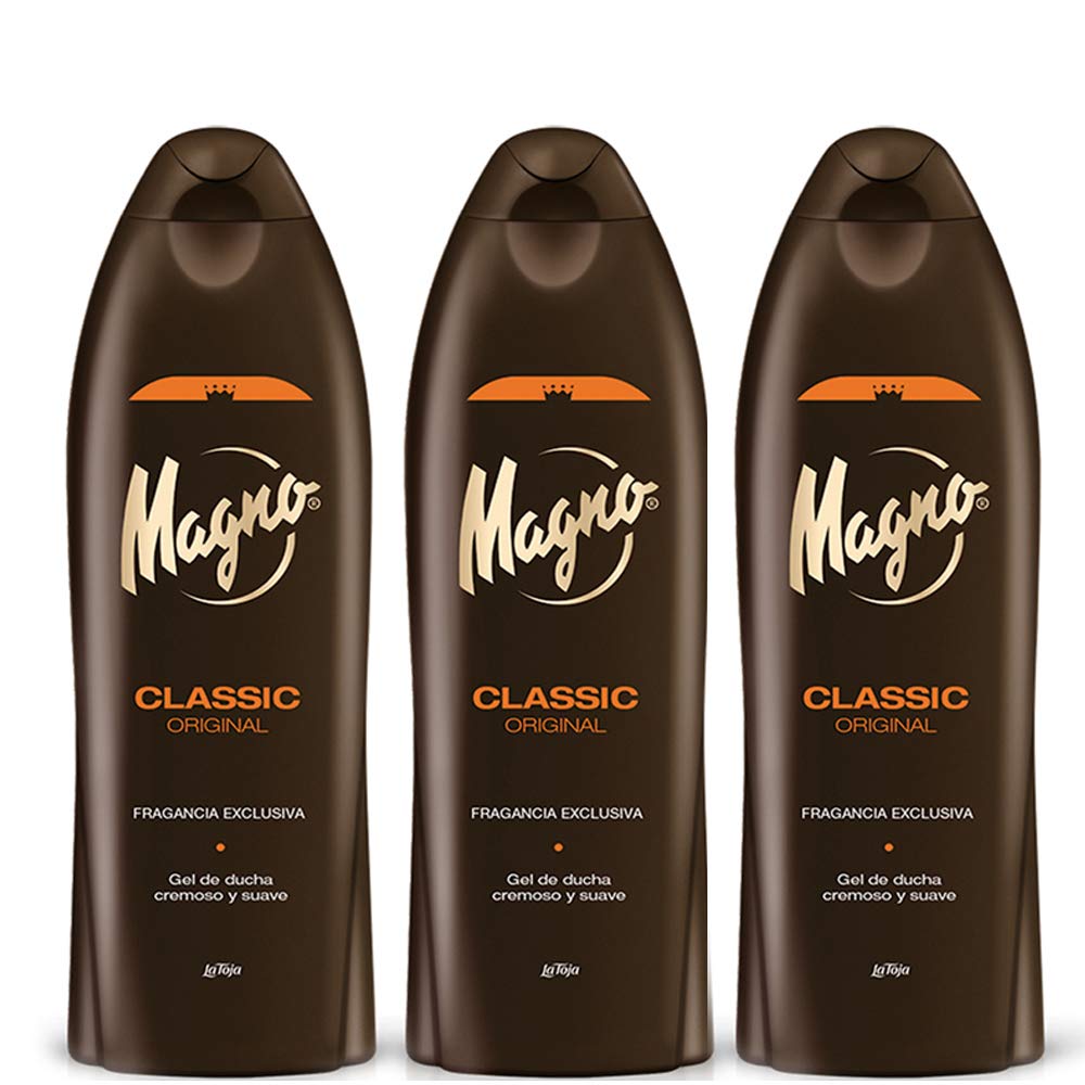 3 Bottles of Magno Shower Gel 18.3oz./550ml Beauty & Personal Care Magno