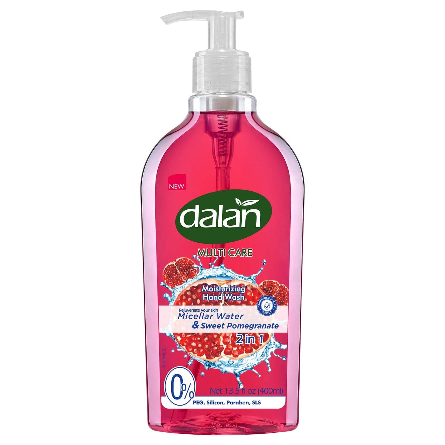 Dalan Sweet Pomegranate Multicare Ultra Moisturizing Liquid Hand Soap for Normal and Dry Hands Fresh Clean and Soft Feeling (13.5 Fl Oz / 400 mL (Pack Beauty & Personal Care Dalan