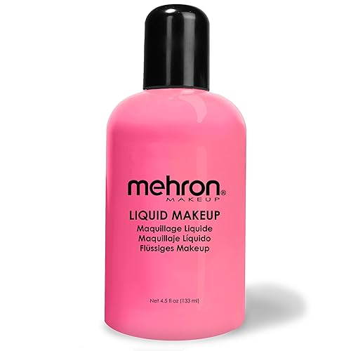 Mehron Makeup Liquid Makeup | Face Paint and Body Paint Perfect for Halloween, Cosplay I Air Brush Compatible 4.5 oz (133 ml) (PINK) Beauty & Personal Care Mehron