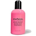 Mehron Makeup Liquid Makeup | Face Paint and Body Paint Perfect for Halloween, Cosplay I Air Brush Compatible 4.5 oz (133 ml) (PINK) Beauty & Personal Care Mehron