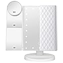 DenCert Makeup Mirror Vanity Mirror with Lights 1X 2X 3X 10X Magnification, Lighted Makeup Mirror, Touch Control, Tri-Fold Portable LED Makeup Vanity Beauty & Personal Care DenCert